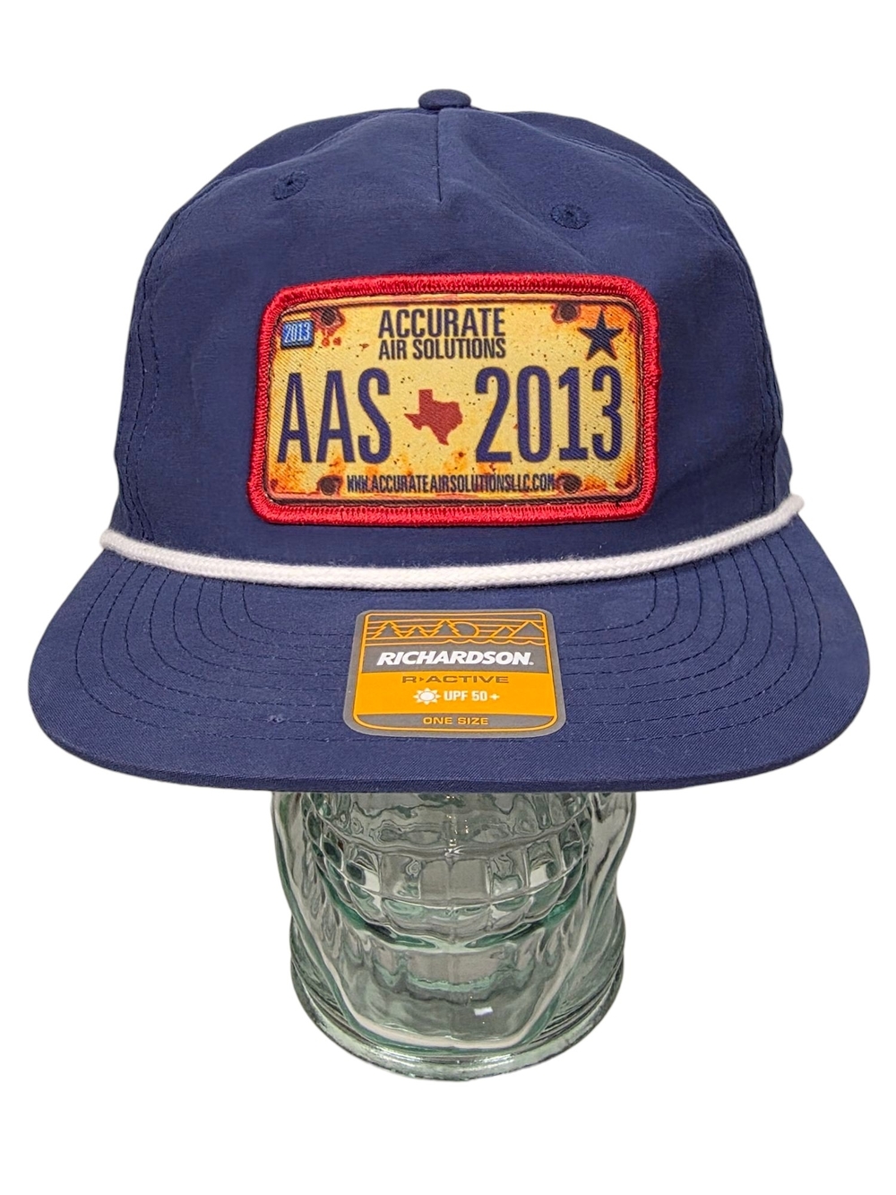 Richardson Navy Blue Rope Hat Snapback Cap Texas Accurate Air Solutions AAS 2013